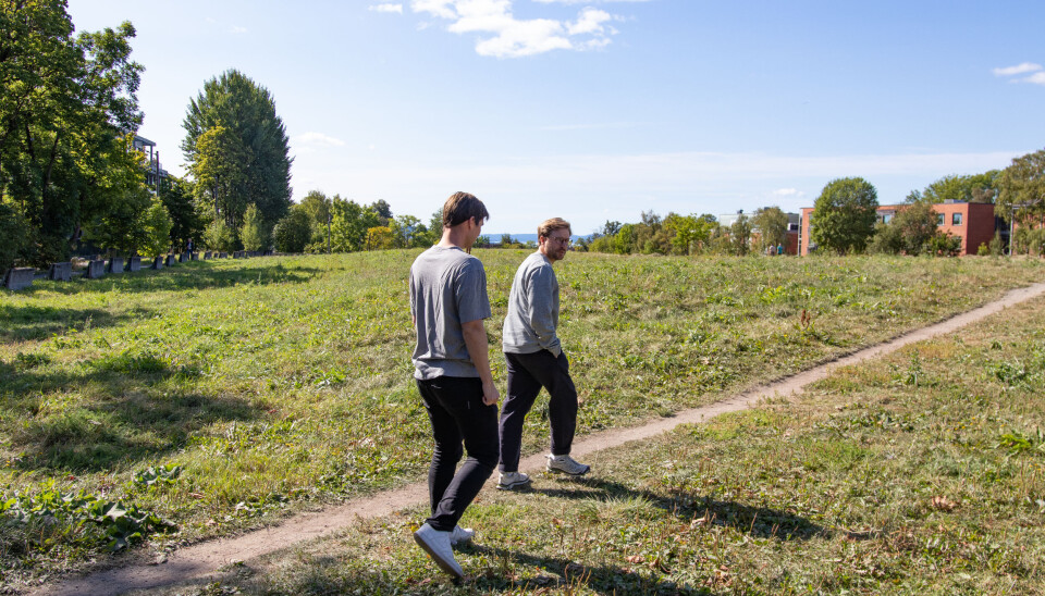 På tur sammen: Mats Lyngstad og Axel Franck Næss vil hjelpe andre gründere med Skattefunn-søknaden.