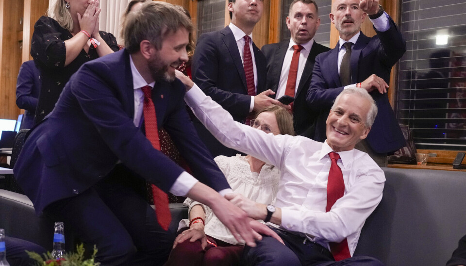 Arbeiderpartiets valgvake på Folkets Hus under stortingsvalget 2025.
