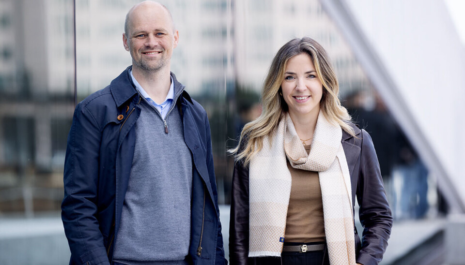 Utilitycloud ble grunnlagt i 2019. I bildet: Torbjørn Hompland (medgründer og CEO) og Sara Rasmussen (Chief Revenue
Officer).