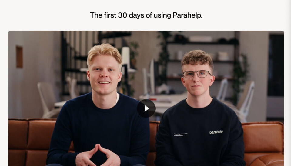 Fra venstre: Mads Lunau Liechti og Anker Bach Ryhl Fra venstre: Mads Lunau Liechti og Anker Bach Ryhl. Skyfall. Parahjelp