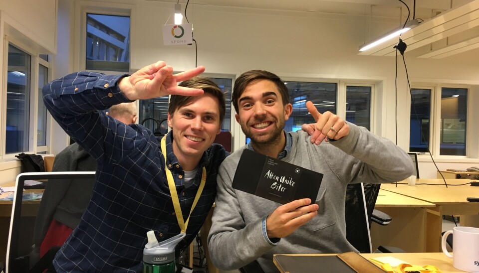 – Og så kan man alltids starte selskap som student, sier Axel Franck Næss - og viser til at han og medgründer Eirik Rime de to første årene i Tise, var studenter ved NTNU. Her fra skolebenken.