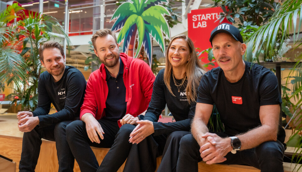 Fredrik Sveijer, Jørgen Veiby, Maria Archontoulis og Nissik Juell opplever rekordinteresse for sitt akselerator-program.