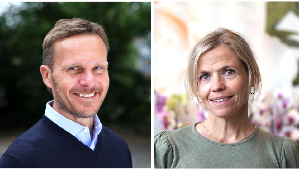 Trond Morten Trondsen i Studentsamskipnaden Sio og daglig leder Jorunn Thaulow i oppstartsselskapet Medbric samarbeider om testing av ny AI-agent.