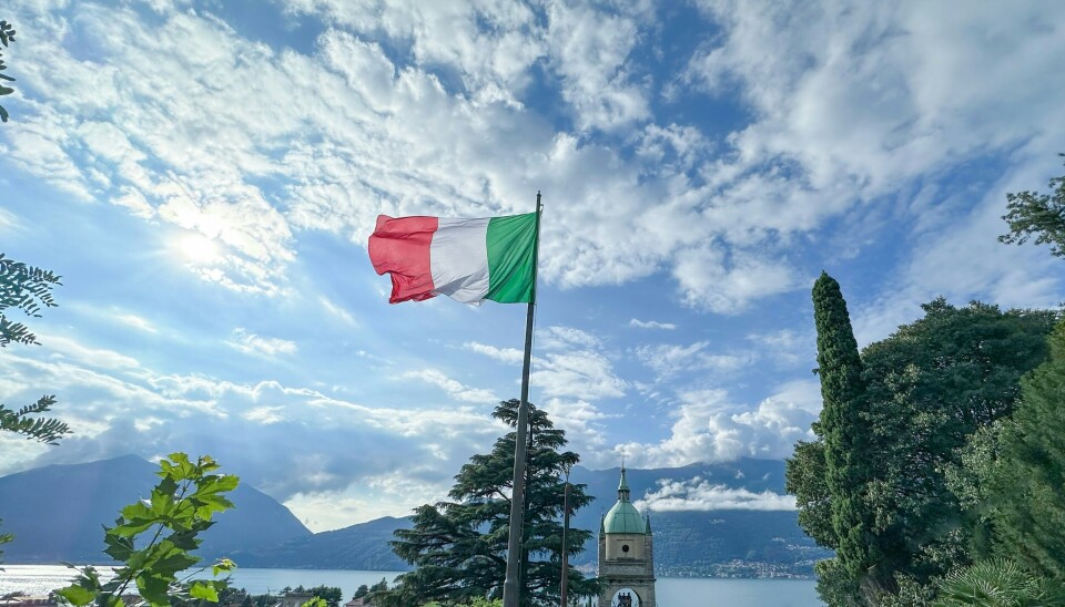 Illustrasjonsfoto. Italia, flagg