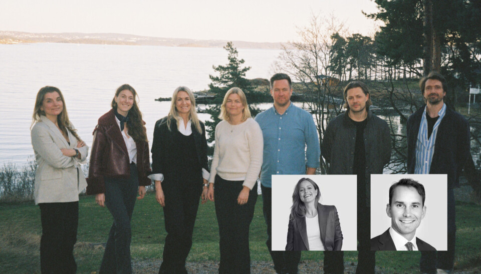 Fra venstre: Elizabeth Matre-Aas, Founder og styrets leder, aksjonær Amalie Holt (CEO, Folkeinvest), styremedlem/ aksjonær Cathrine Wiig Ore, aksjonær Linda Falkenberg Sunde, Daglig leder/aksjonær Frode Karlsen, styremedlem Christian Bielke Steffensen og styremedlem/aksjonær Ole Kristian Bergsjø Aas. Innfelt: Hannah Jacobsen og Erlend Basmo Ellingsen.
