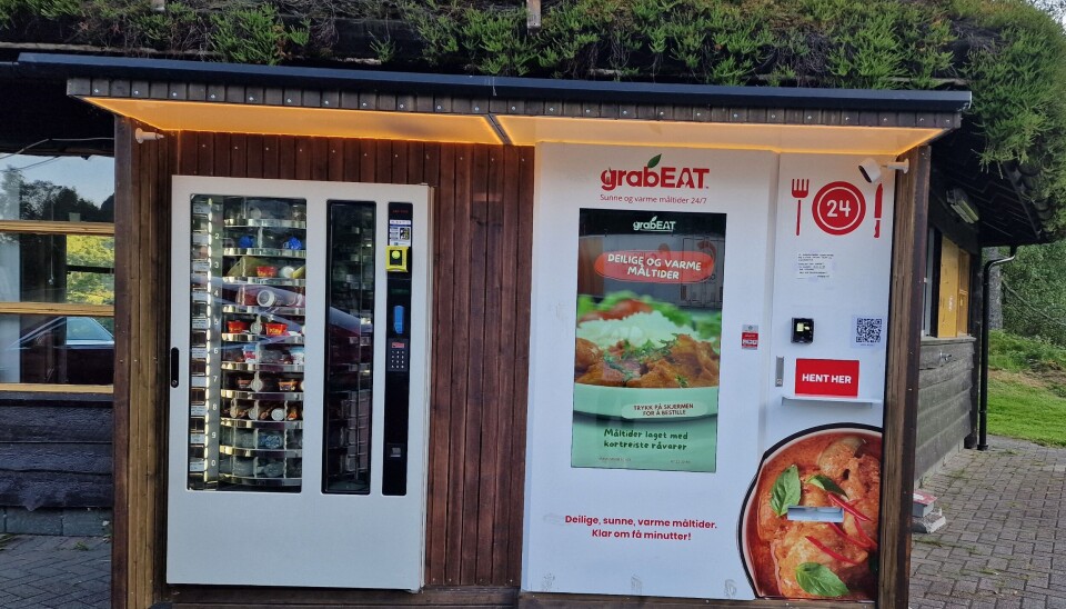 Grabeat har testet å plassere ut en automat ved en rasteplass på Voss, som for tiden er ute av drift. Grabeat har testet å plassere ut en automat ved en rasteplass på Voss, som for tiden er ute av drift.