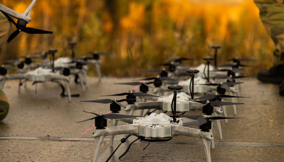 Hærens våpenskole tester 100 norskproduserte Wåsp FPV-angrepsdroner fra Rift Dynamics med stridshoder fra Nammo, i Hengsvann skytefelt, under Operasjon Centum.