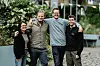 Disse samarbeider nå om Peerlo -  fra venstre Jingjing Li (UI/UX-designer), Ole Aarre (gründer av Peerlo), Andreas Melvær (daglig leder i SmplCo) og Leonardo Hernandez (UI/UX-designer).